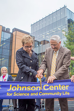 the Johnson Center dedication ceremony